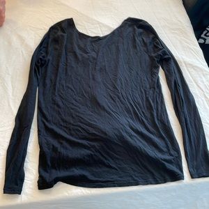 lululemon tie up long sleeve black 8